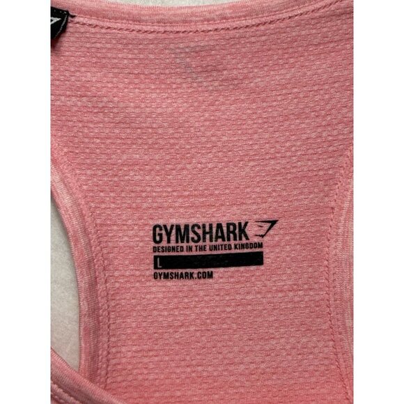 Gymshark Women’s Seamless Racerback Tank Top Sz L Pink  Athletic Workout Stretch - Picture 3 of 5